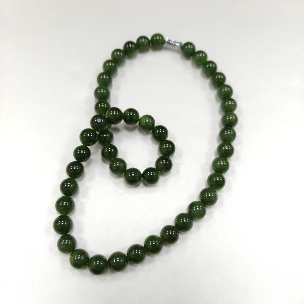天然和田玉碧玉妈妈链（多样性发一）1192