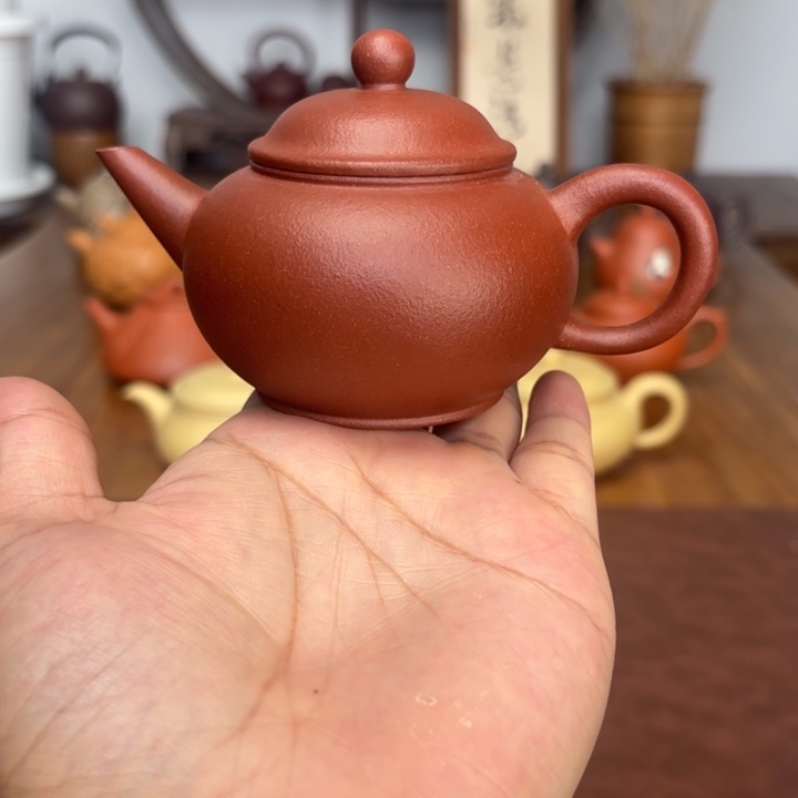 茶壶紫砂水平150毫升红降坡
