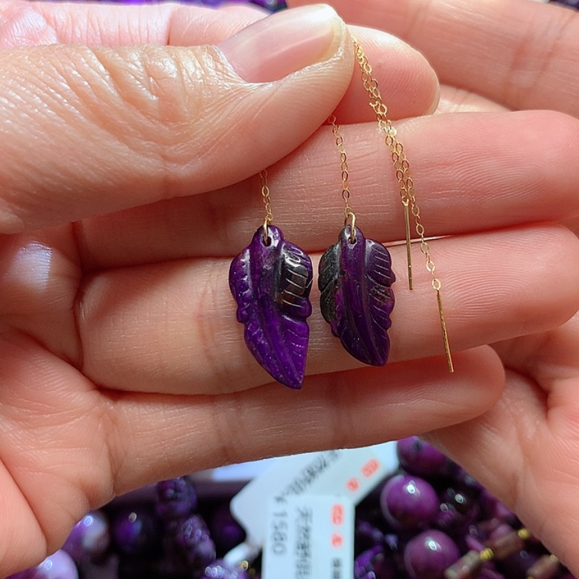 【闪购商品】苏纪石（舒俱来）耳线18K金镶嵌