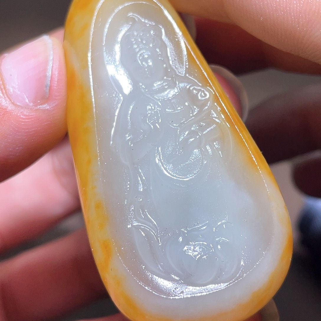 和田玉未镶嵌挂件D2 