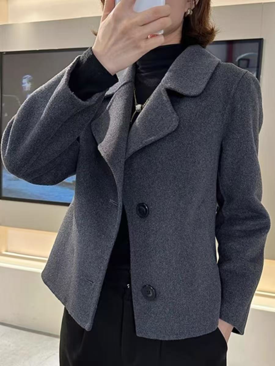 A1866 气质时尚西装外套女春秋新款黑色休闲网红小西服上衣