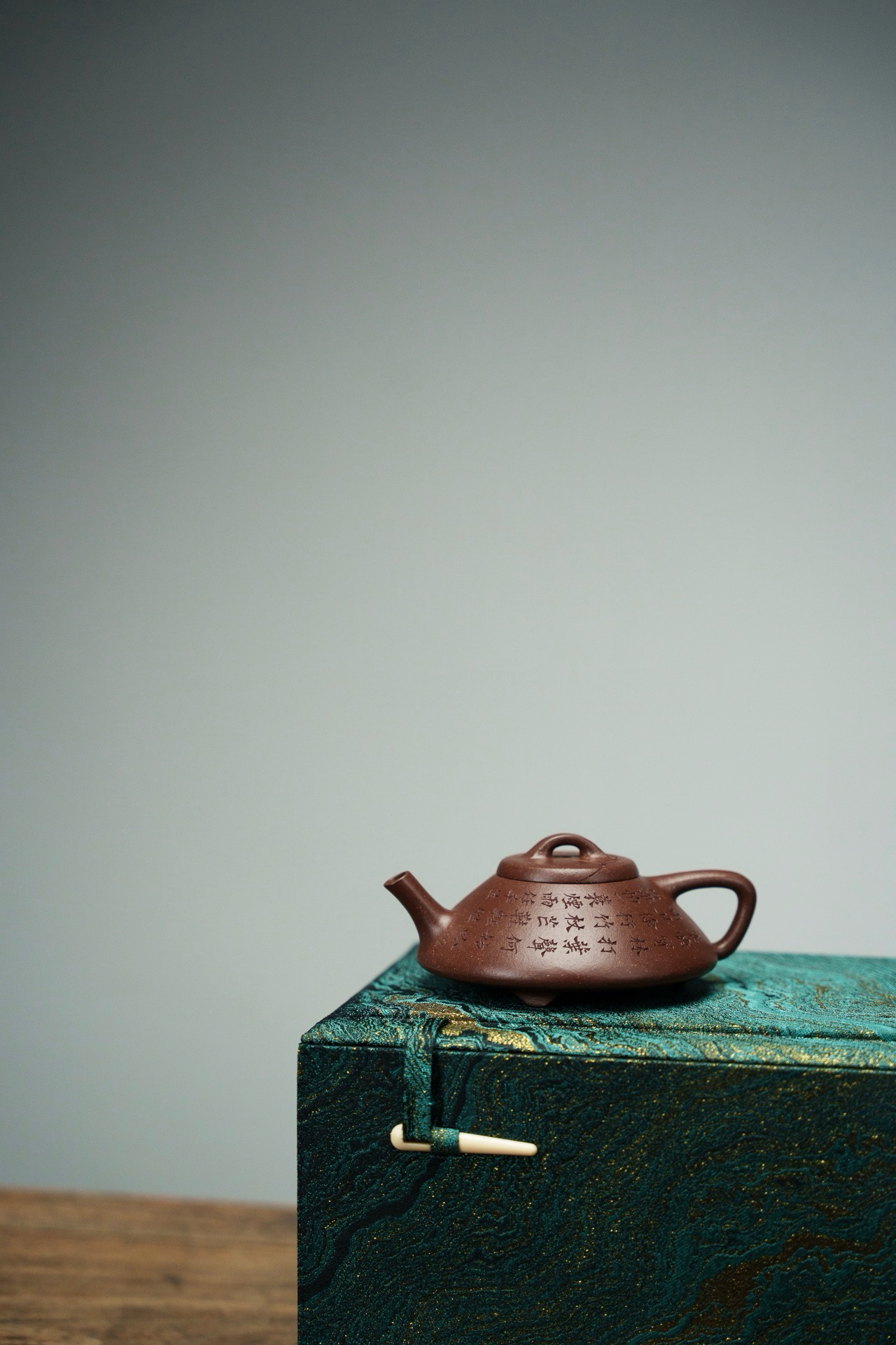 合瓢·老紫泥·160cc全手工制作原矿紫泥功夫茶具