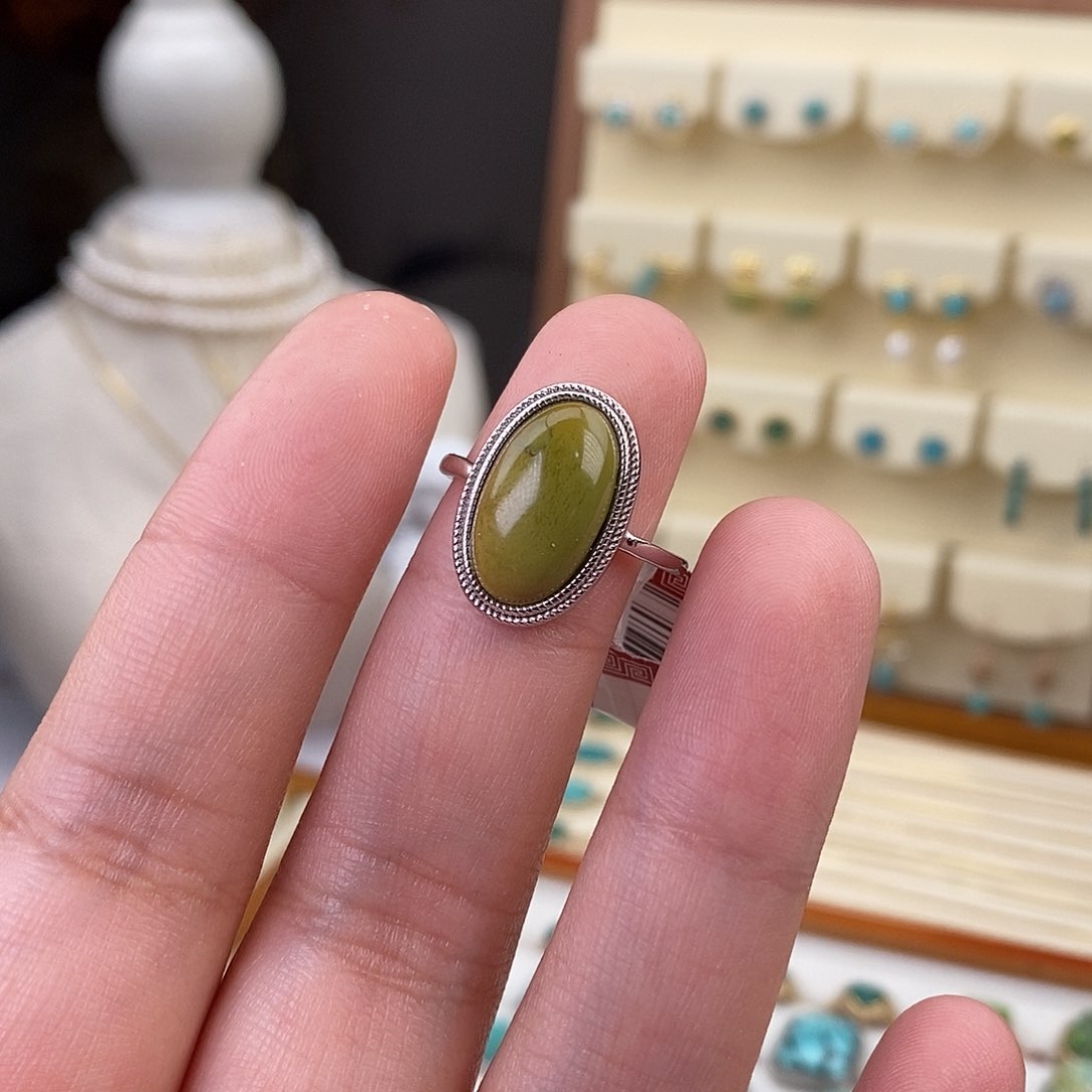 绿松石戒指银S925镶嵌