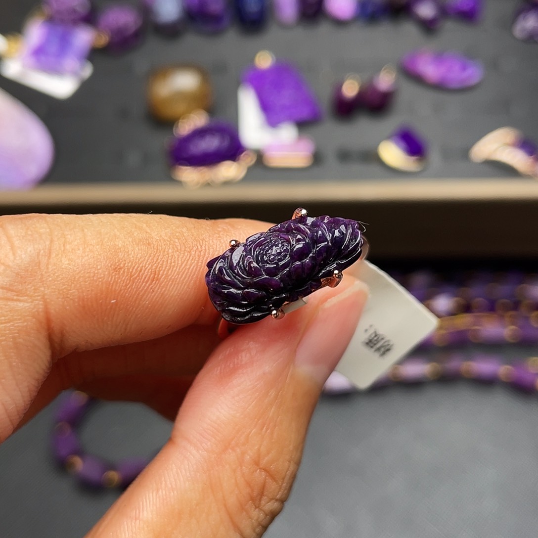 苏纪石（舒俱来）戒指银S925镶嵌