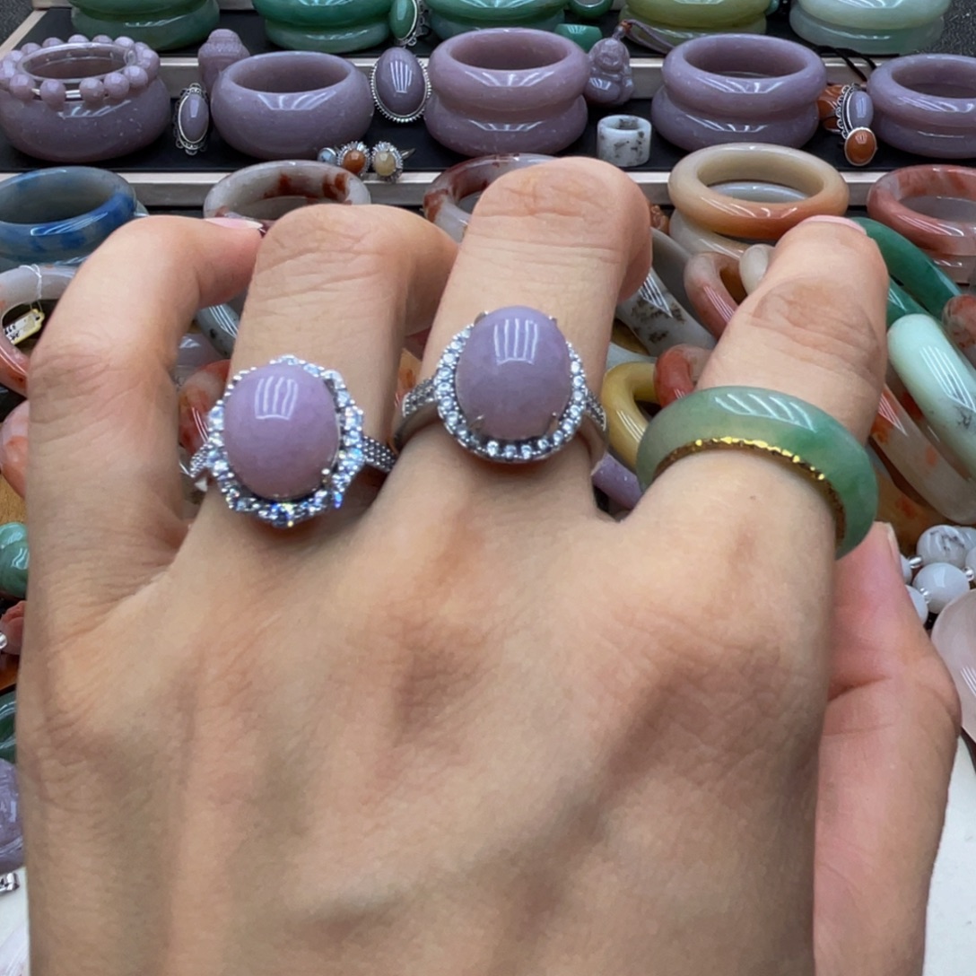 我***我石英质玉圈口54未镶嵌