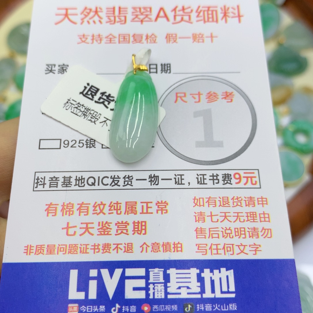 翡翠颈饰18K金镶嵌翡翠