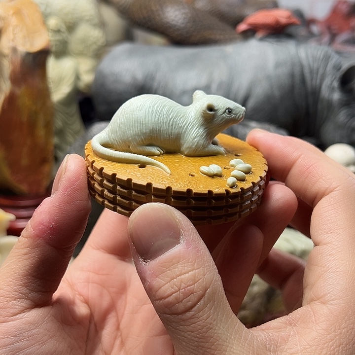 东北石松花石摆件