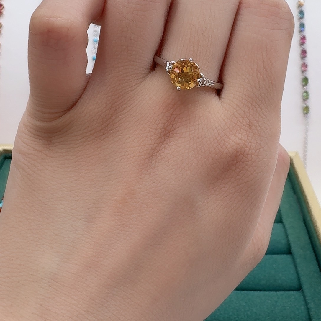 水晶戒指银S925镶嵌戒指173