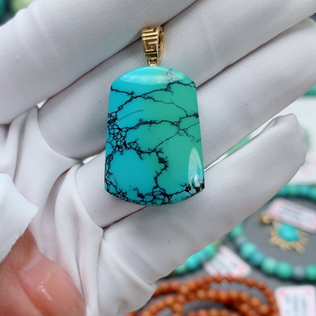 绿松石其他18K金镶嵌