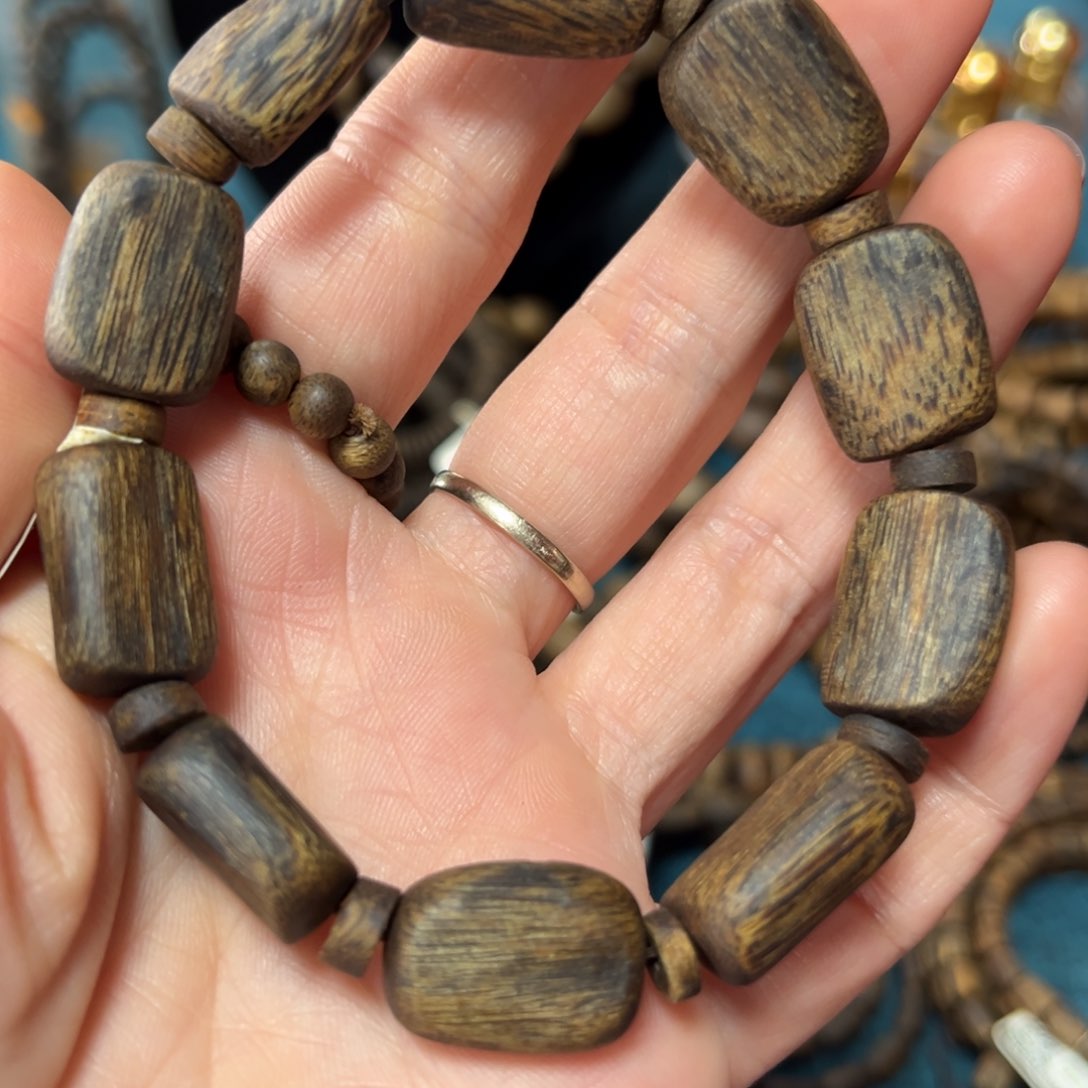 沉香手串油叶子卡1.2-13克多样性发货一条