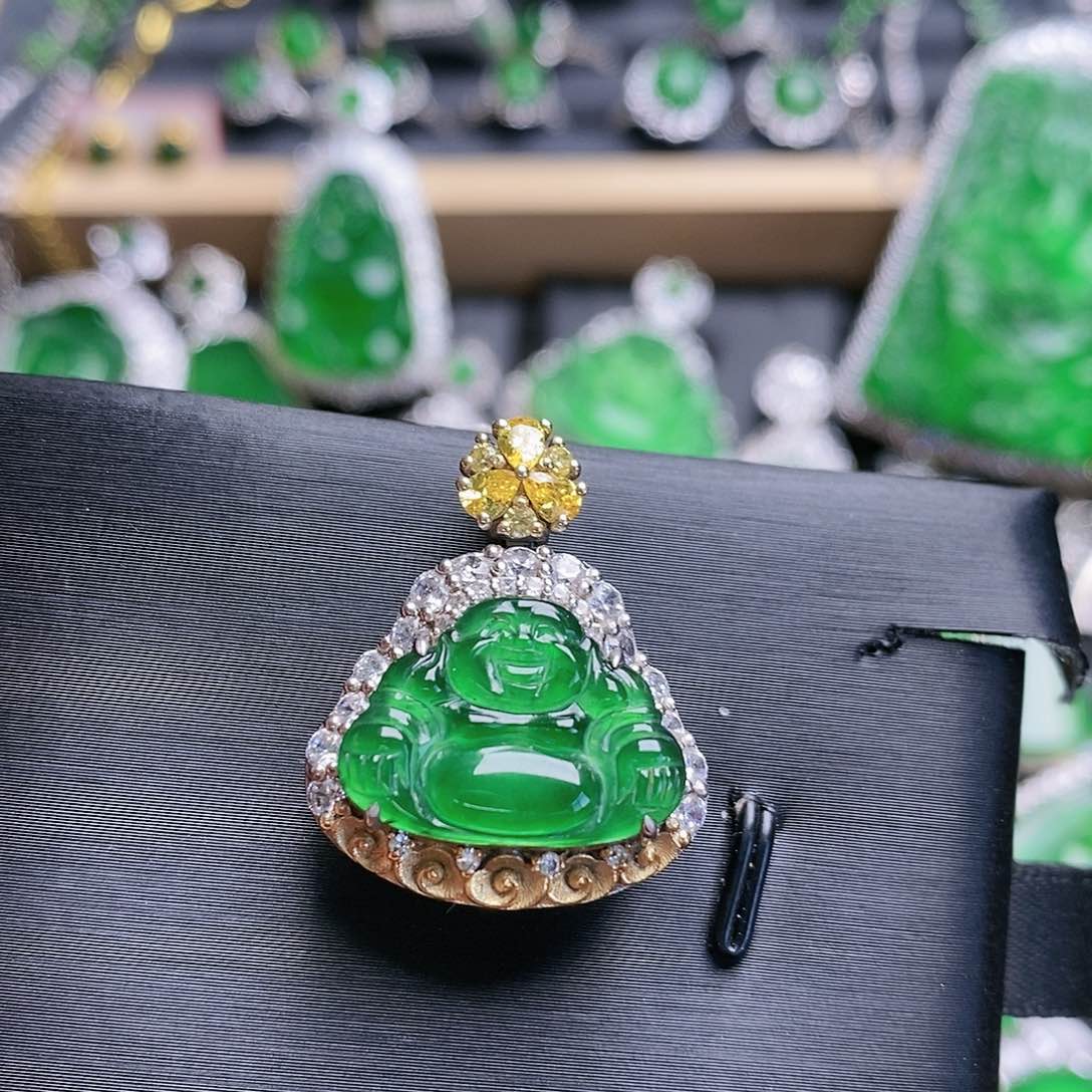 翡翠颈饰未镶嵌吊坠20