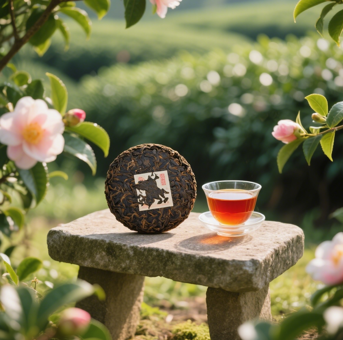 2024年困牛坡桂圆香参天古树普洱饼茶200g（919）