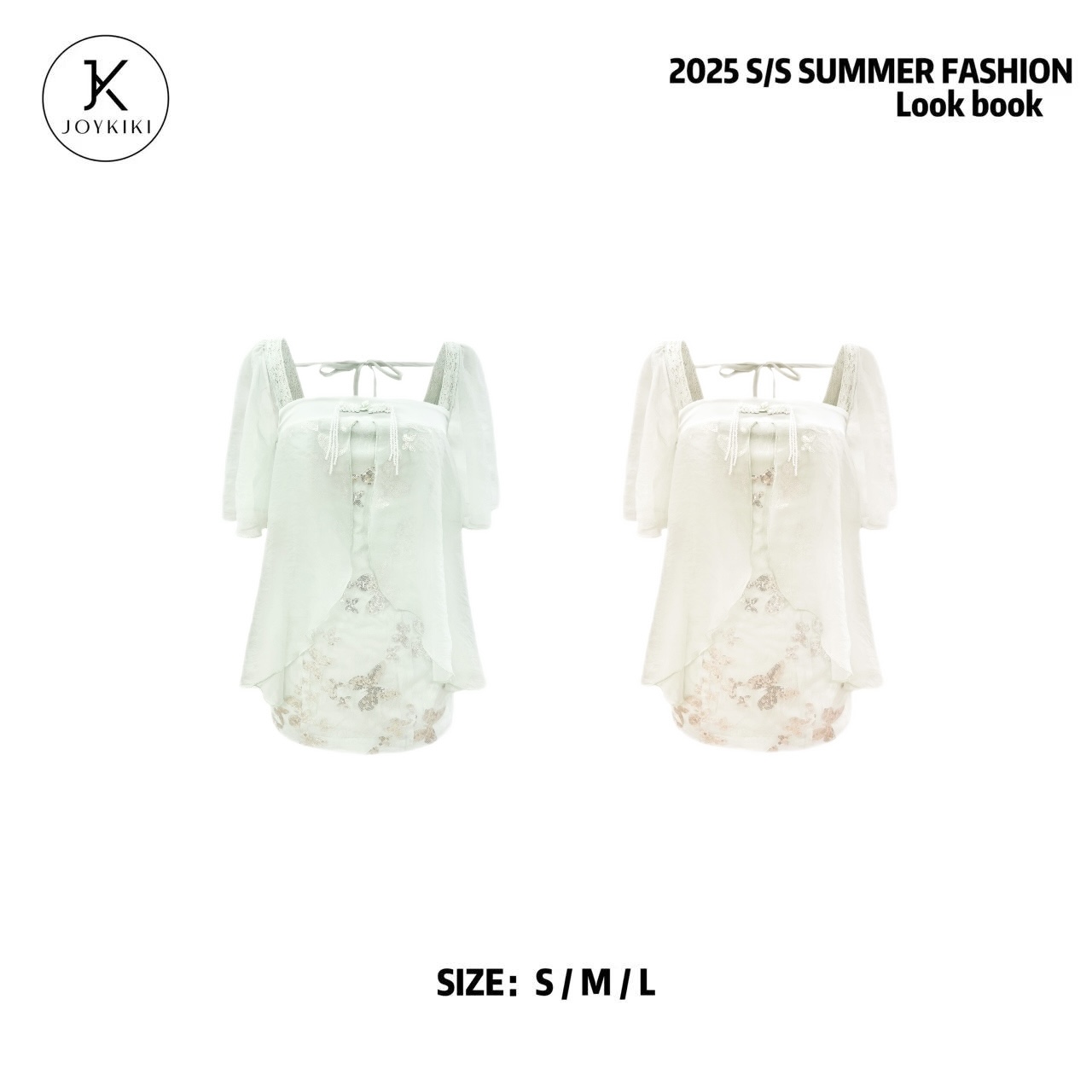 JOYKIKI金金【袅袅江南】气质优雅拼接亮片新中式设计连衣裙J25B322