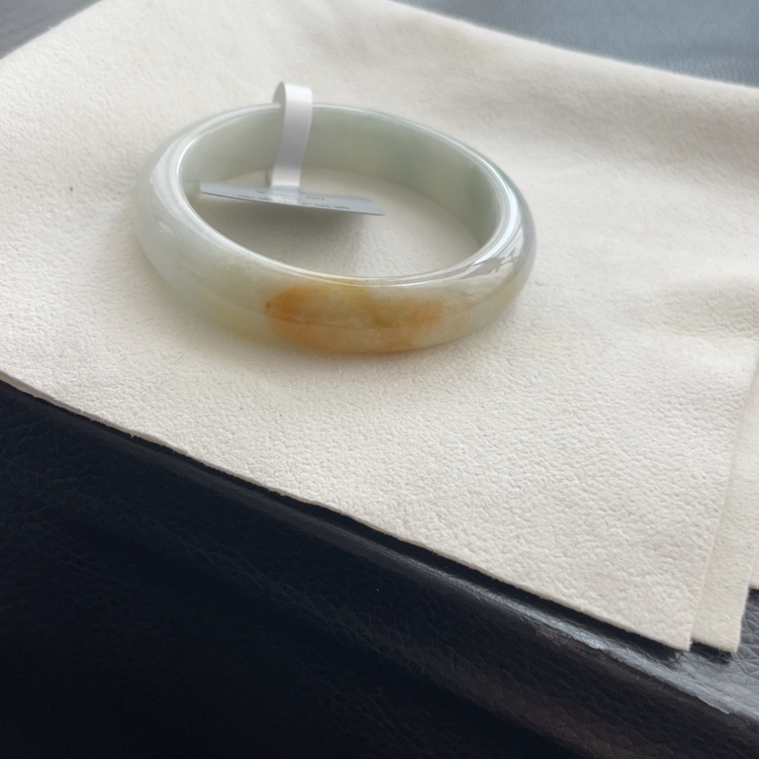 翡翠未镶嵌手镯纹52正圈