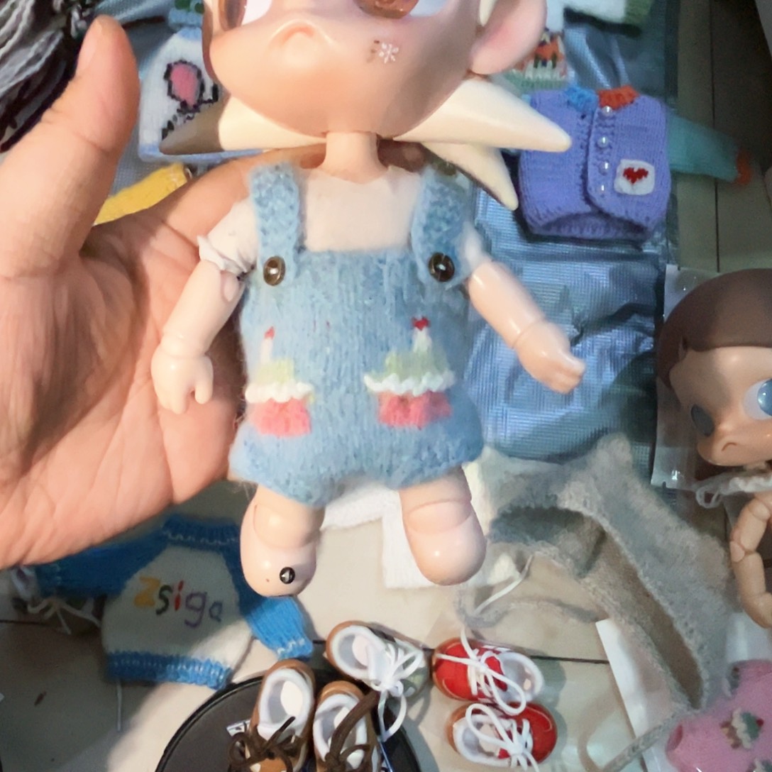 蓝色蛋糕背带裤新款