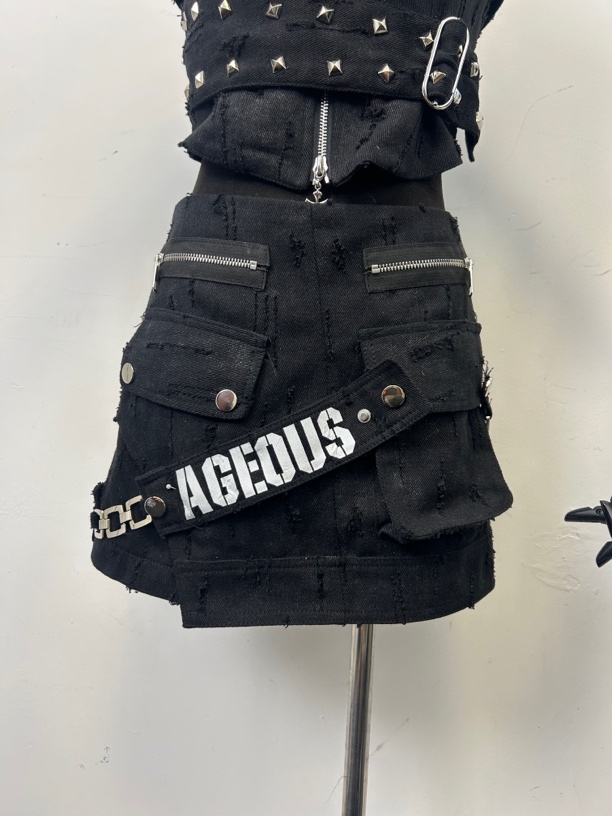 Rufg.L原创设计印花牛仔短裤