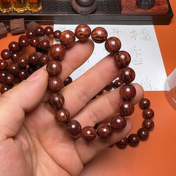 降真香其他y188海南红降1.2圆珠手串