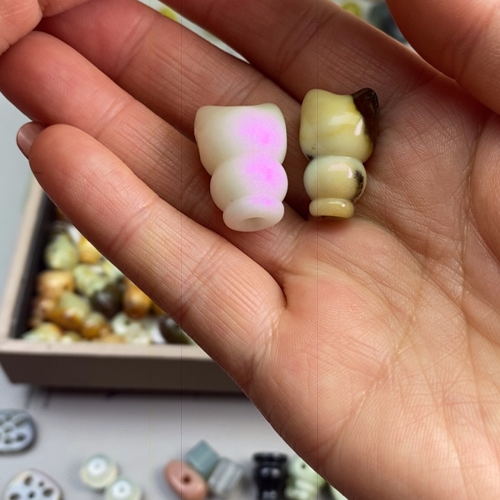 B***a蛇纹石玉未镶嵌百搭配饰