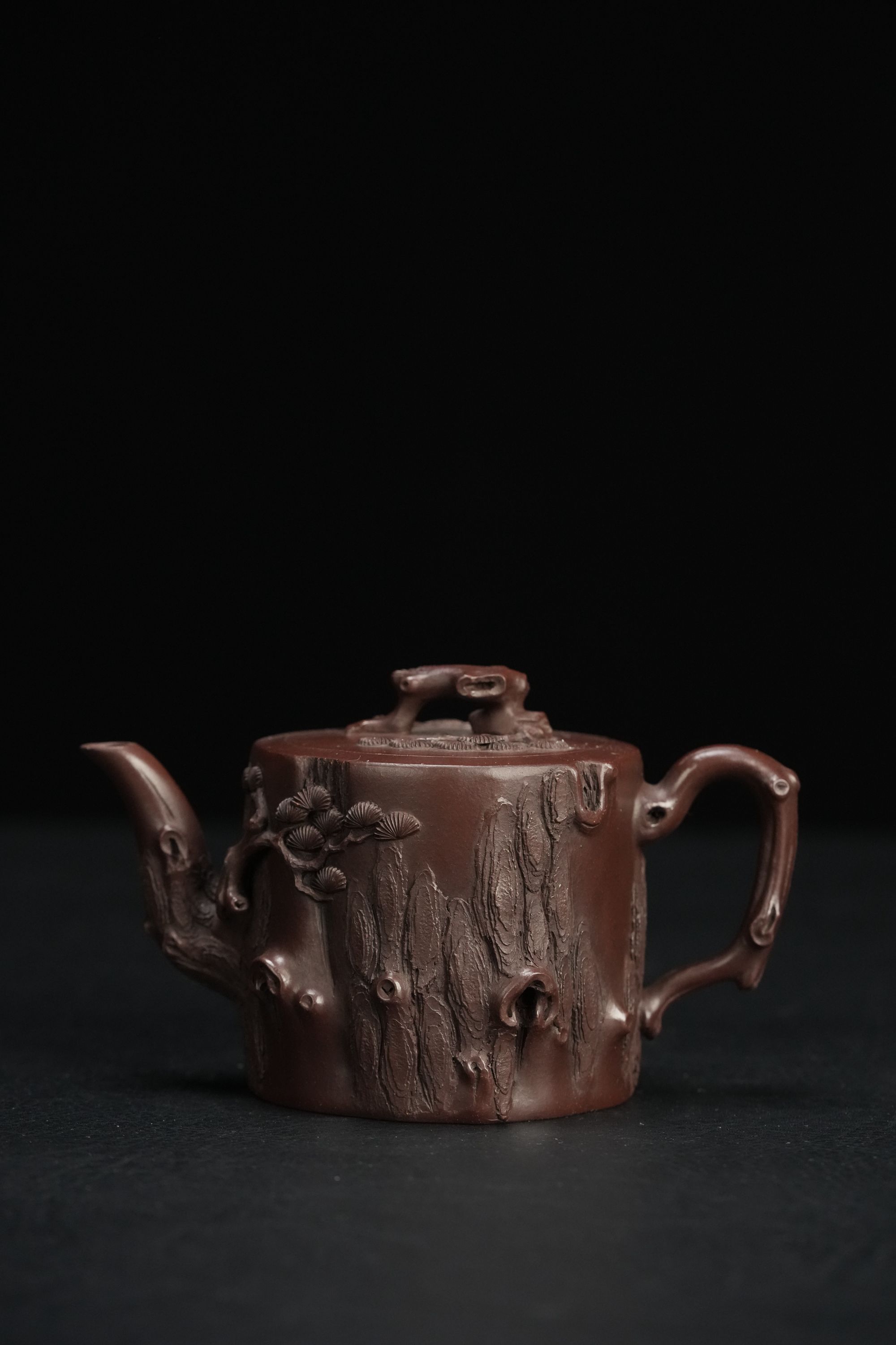 凡凡会客厅 JW156黄婷一品松桩老紫泥250cc 紫砂壶