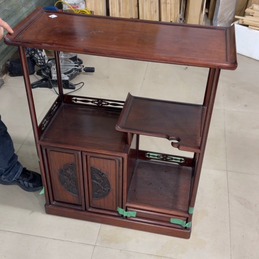 逐***坊储物柜花梨木类般若中古美术工艺品