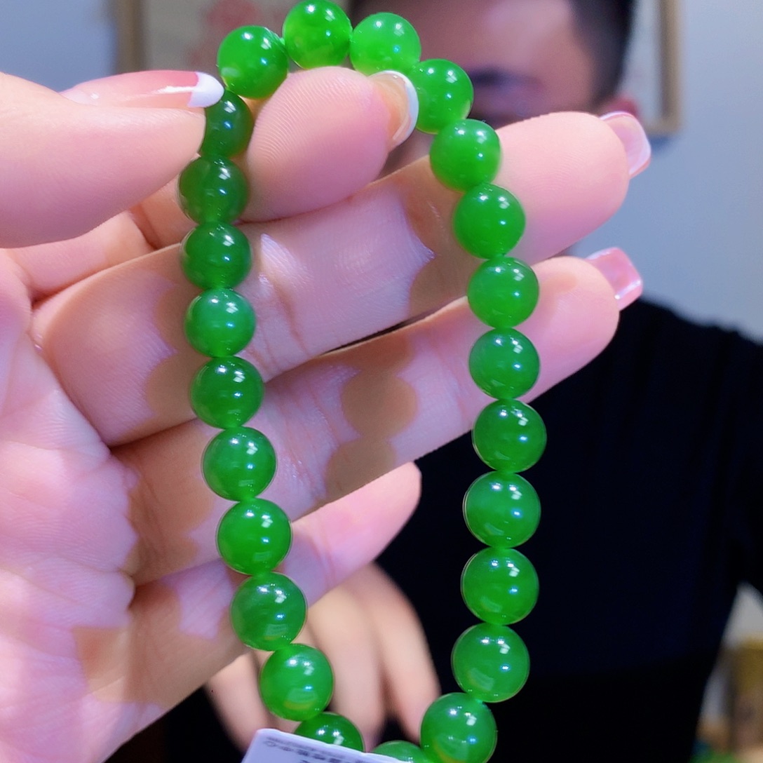 和田玉（碧玉）手链未镶嵌