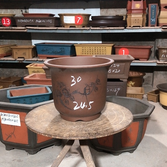 紫砂紫砂花盆包邮