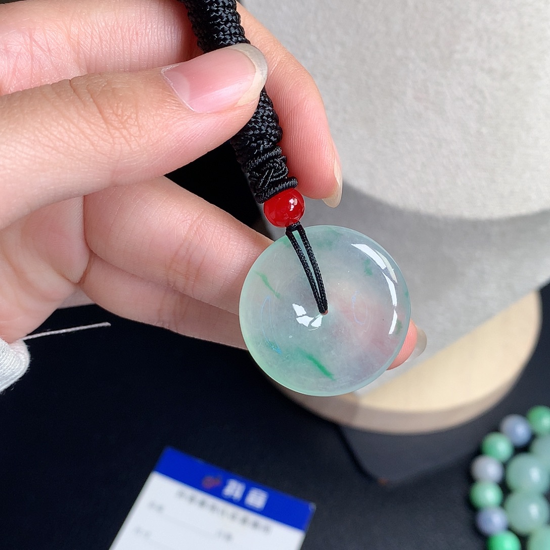 翡翠裸石缅甸天然A货翡翠冰种平安扣