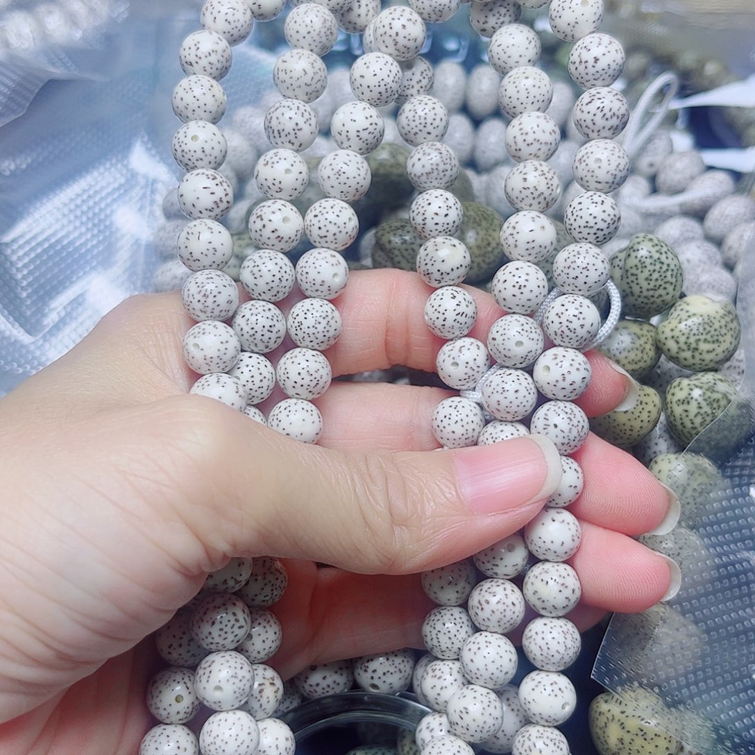 吊坠星月菩提圆珠9+3通顺白108