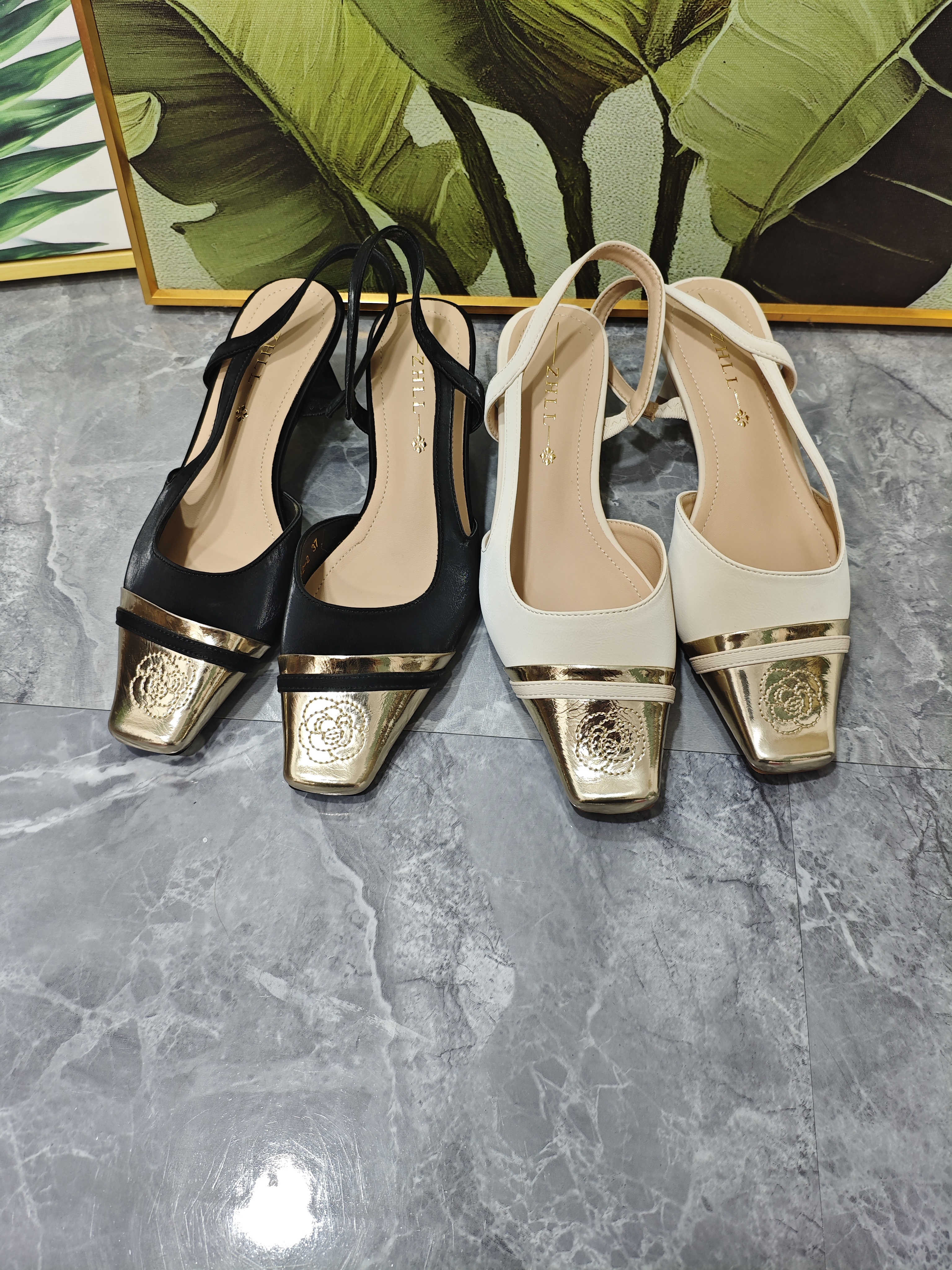 凉鞋女大码41一43小香风拼色夏季外穿时尚韩版脚宽脚胖单鞋女鞋