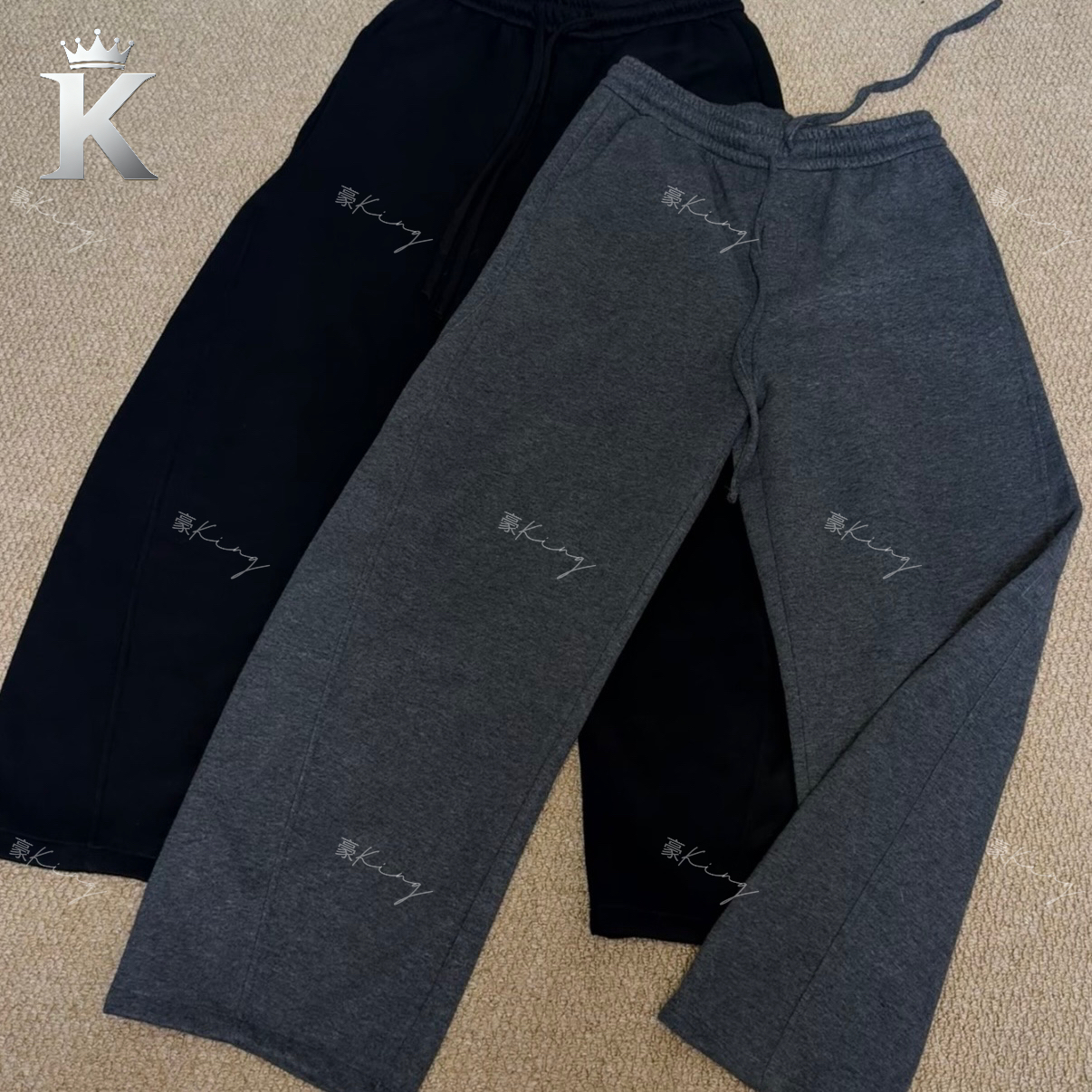 豪King同款  轻奢弯刀卫裤