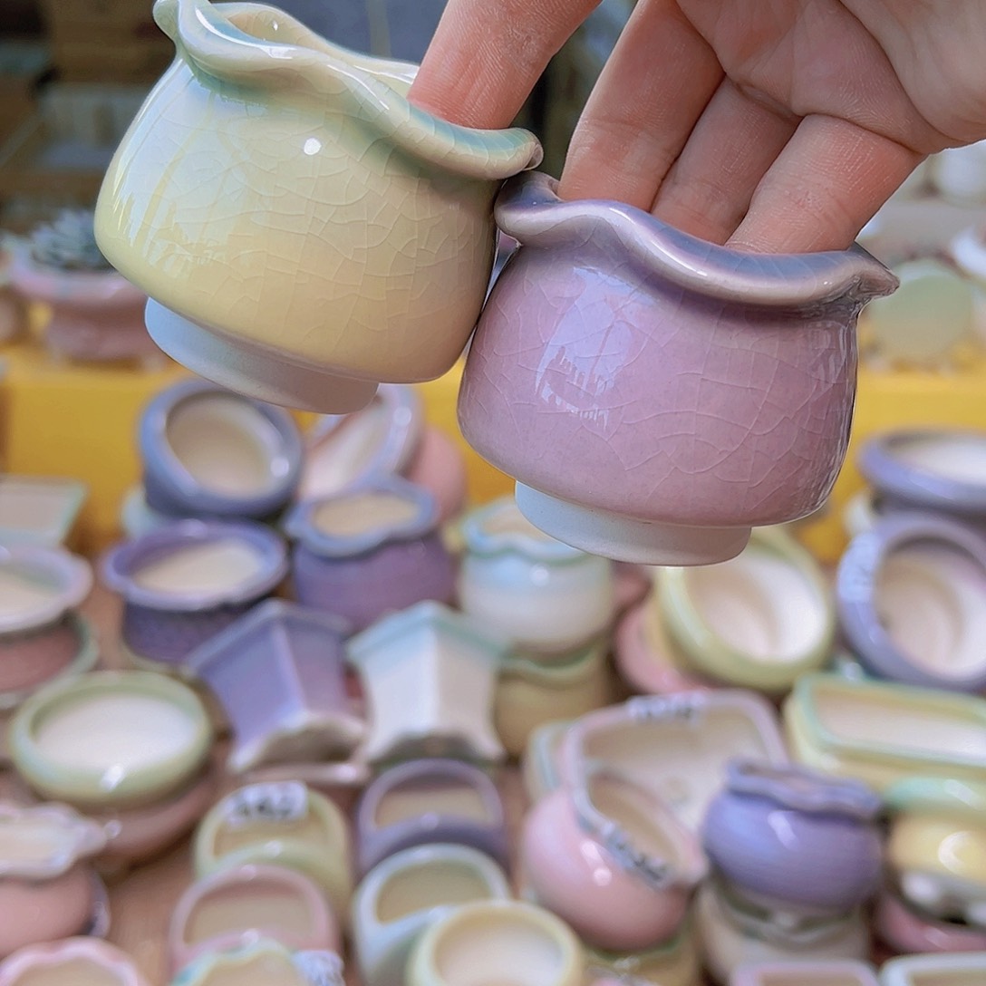 红陶陶瓷花盆满12包邮