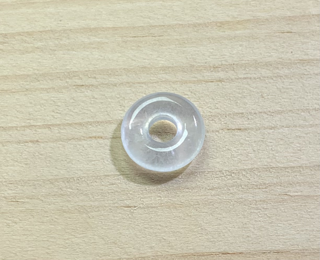 玻璃底高冰甜甜圈天然缅甸翡翠A货手绳脚绳锁骨链裸石未镶嵌diy