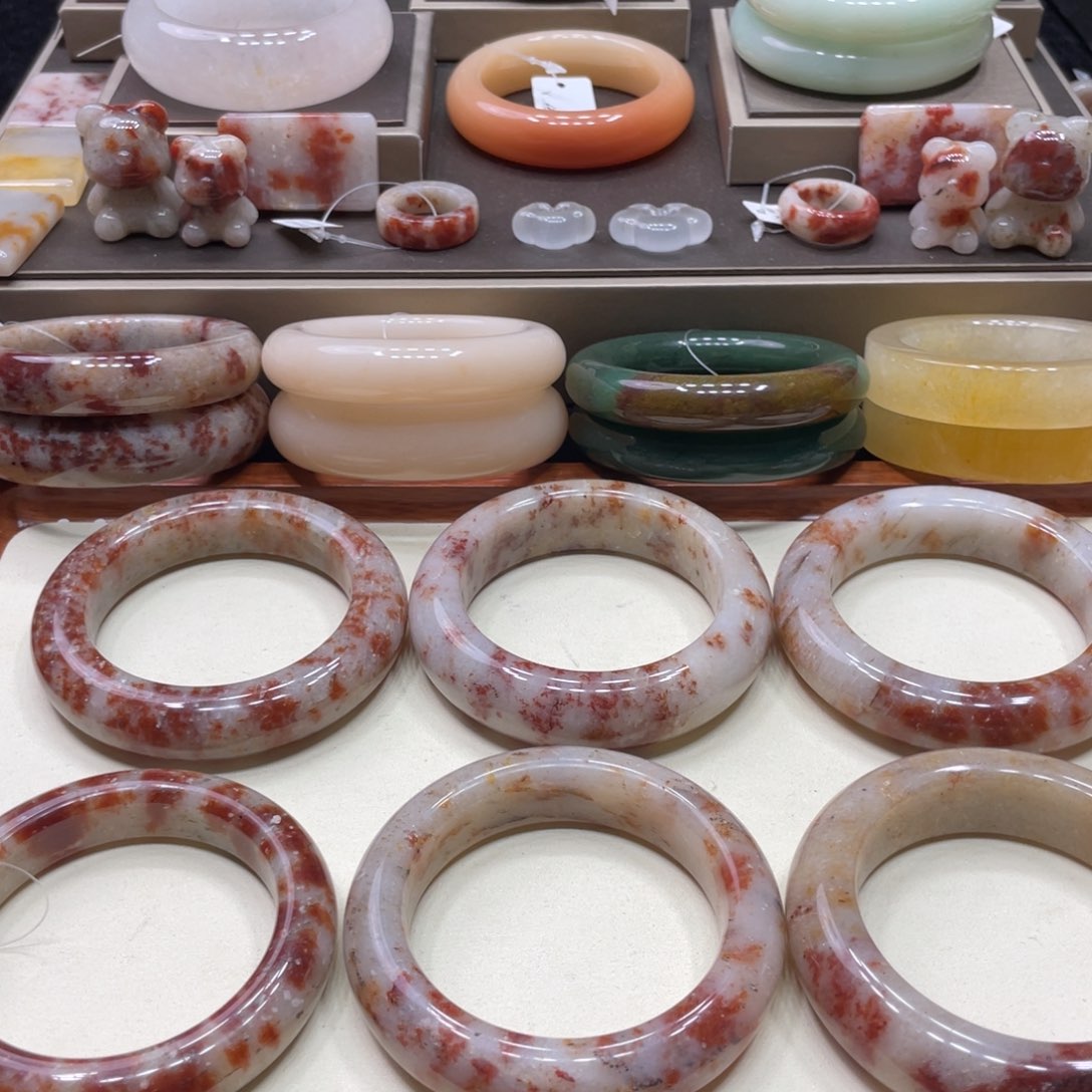 石英质玉手镯合金忘*草