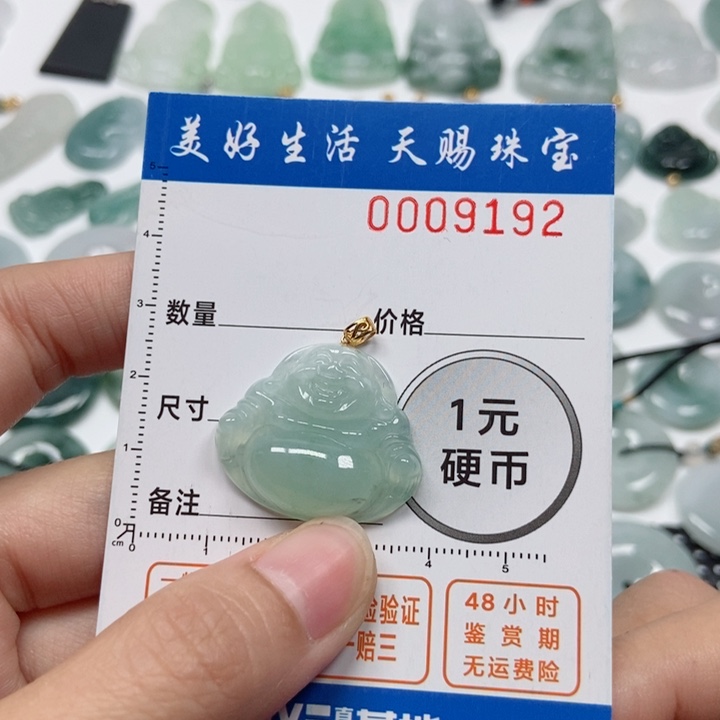 翡翠吊坠(不含链)未镶嵌飘黑花