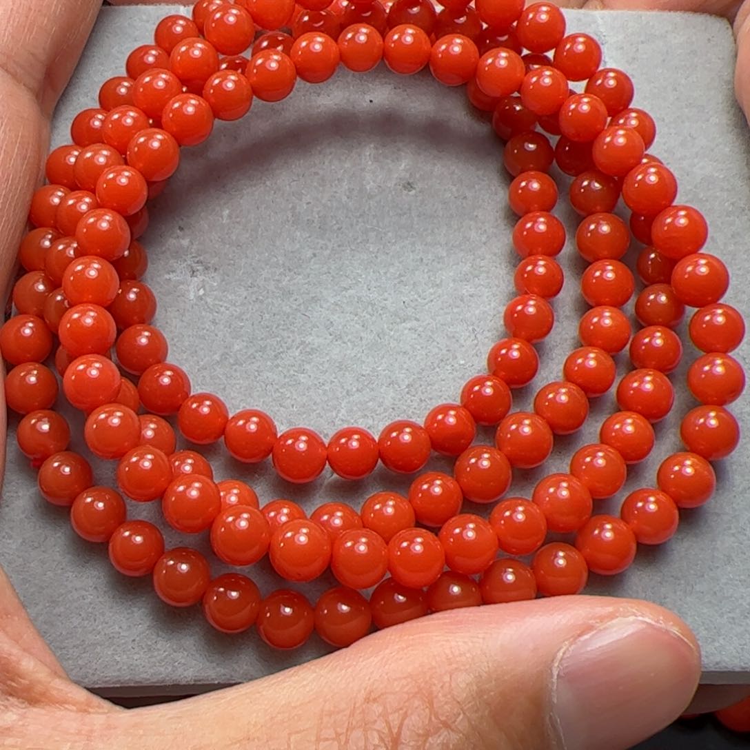 南红玛瑙手串未镶嵌