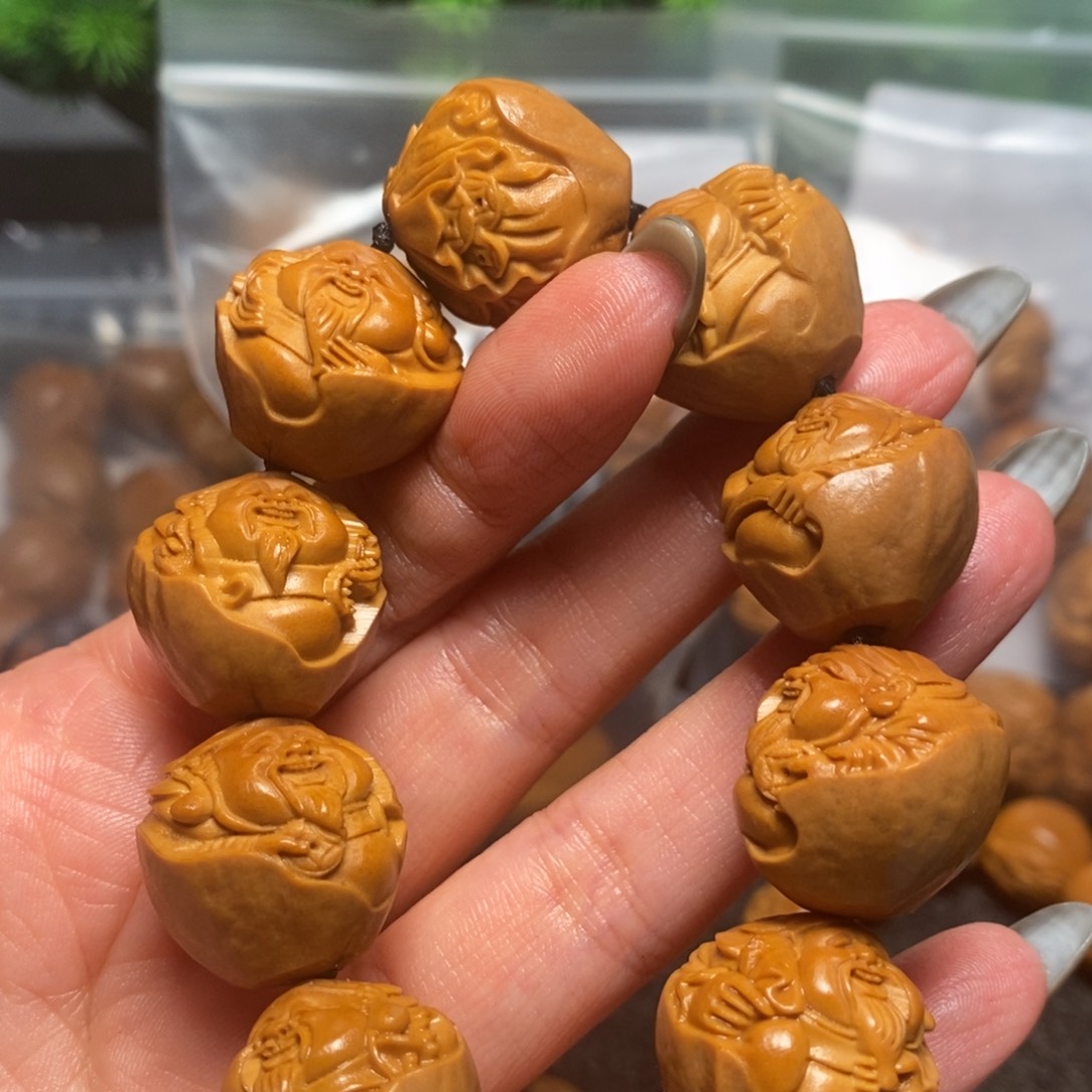 橄榄核手串/手链包衣财神