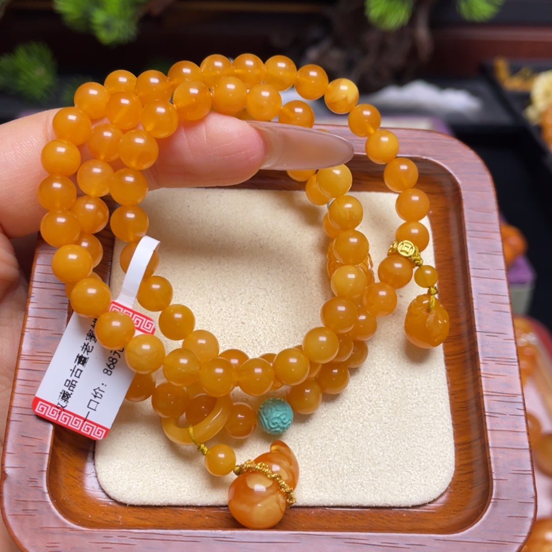 未镶嵌蜜蜡手链手串