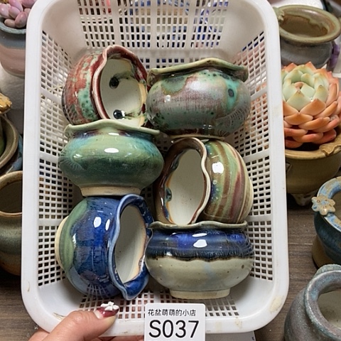 紫砂花盆037微瑕品口径5.5到6左右