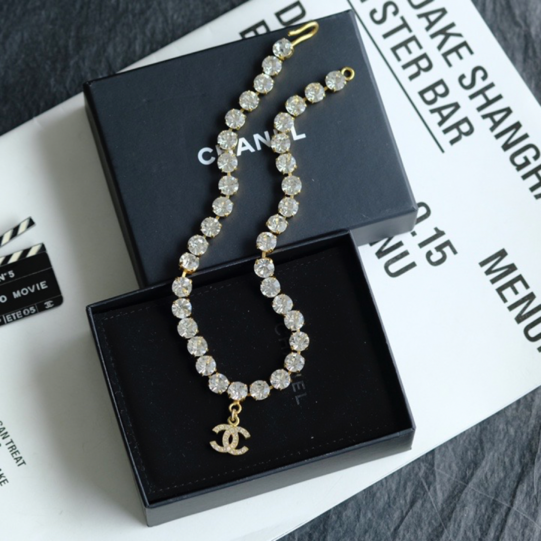 95新 Chanel/香奈儿 泡泡中古Chanel芭比水钻choker