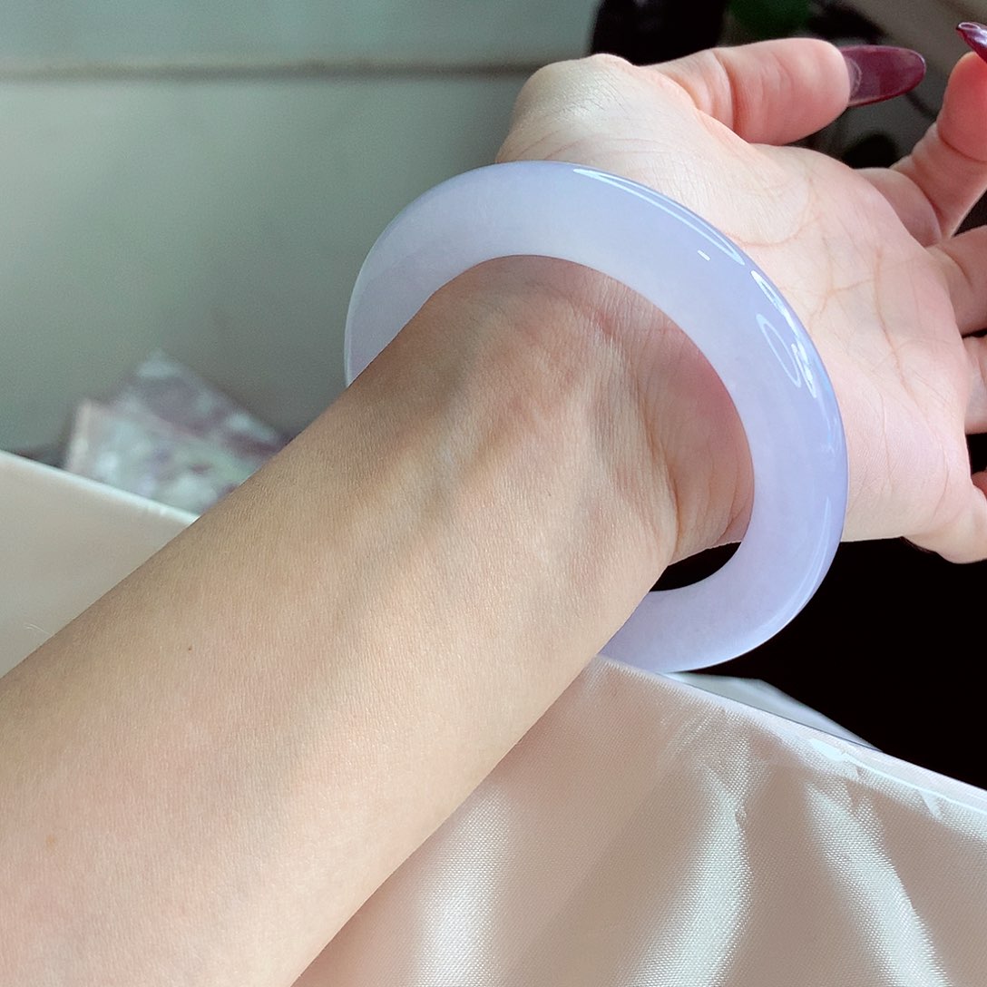 翡翠手镯未镶嵌53.6 仙女冰粉 灵