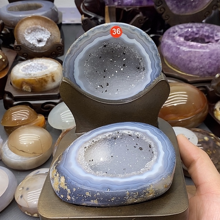 未镶嵌紫晶摆件聚宝盆