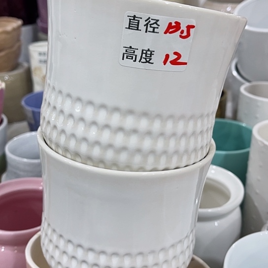 多肉绿植陶瓷花盆9.9包邮，有孔