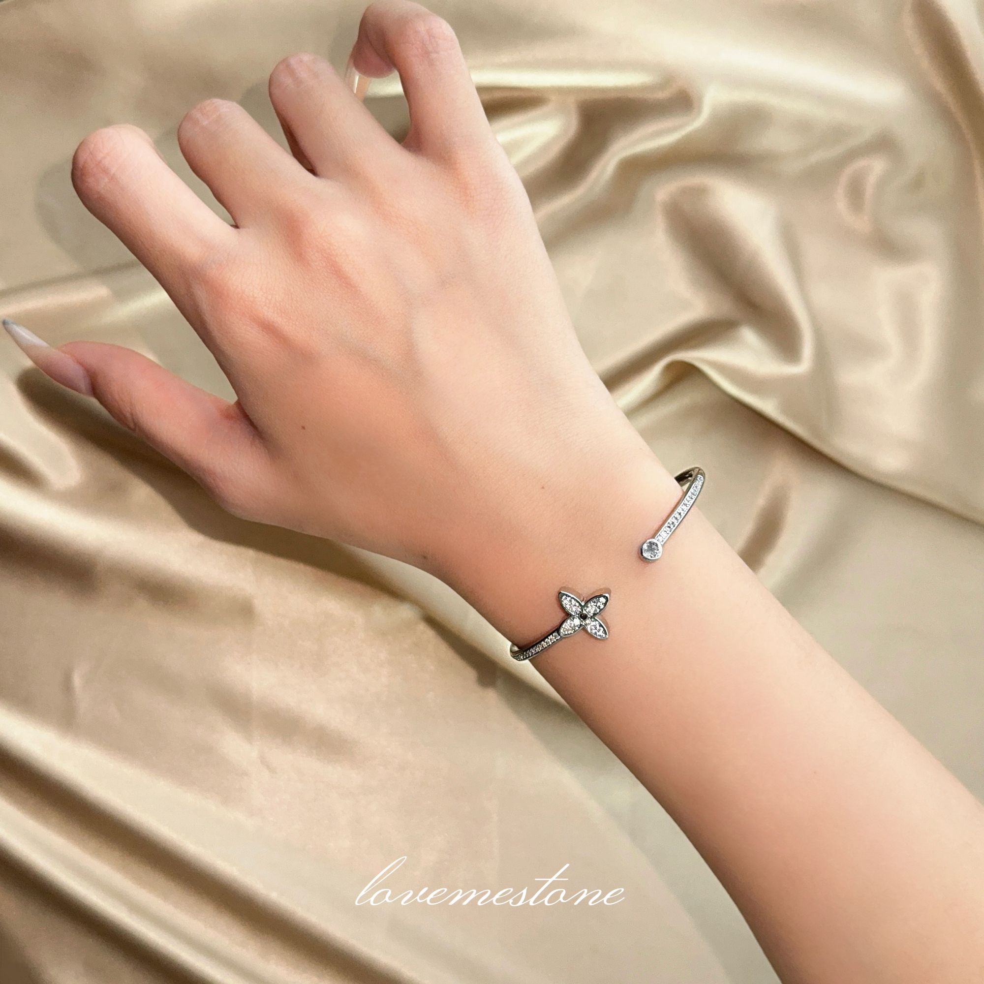 合金手镯  lovemestone镀18K经典老❀手镯《精工CNC高定版》
