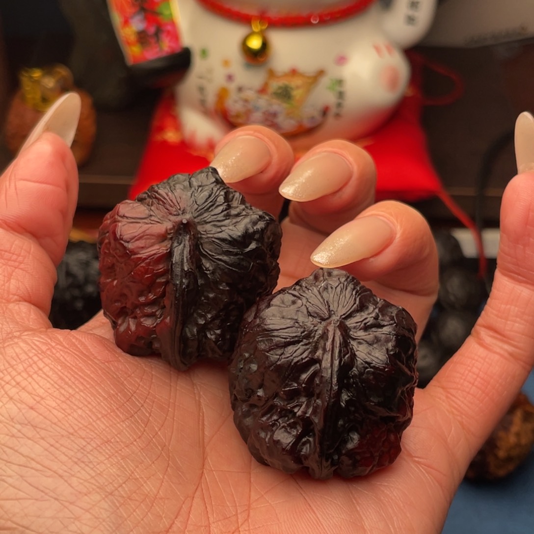 吊坠文玩核桃枫叶红34