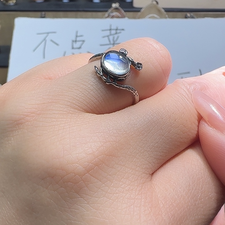 水晶戒指银S925镶嵌