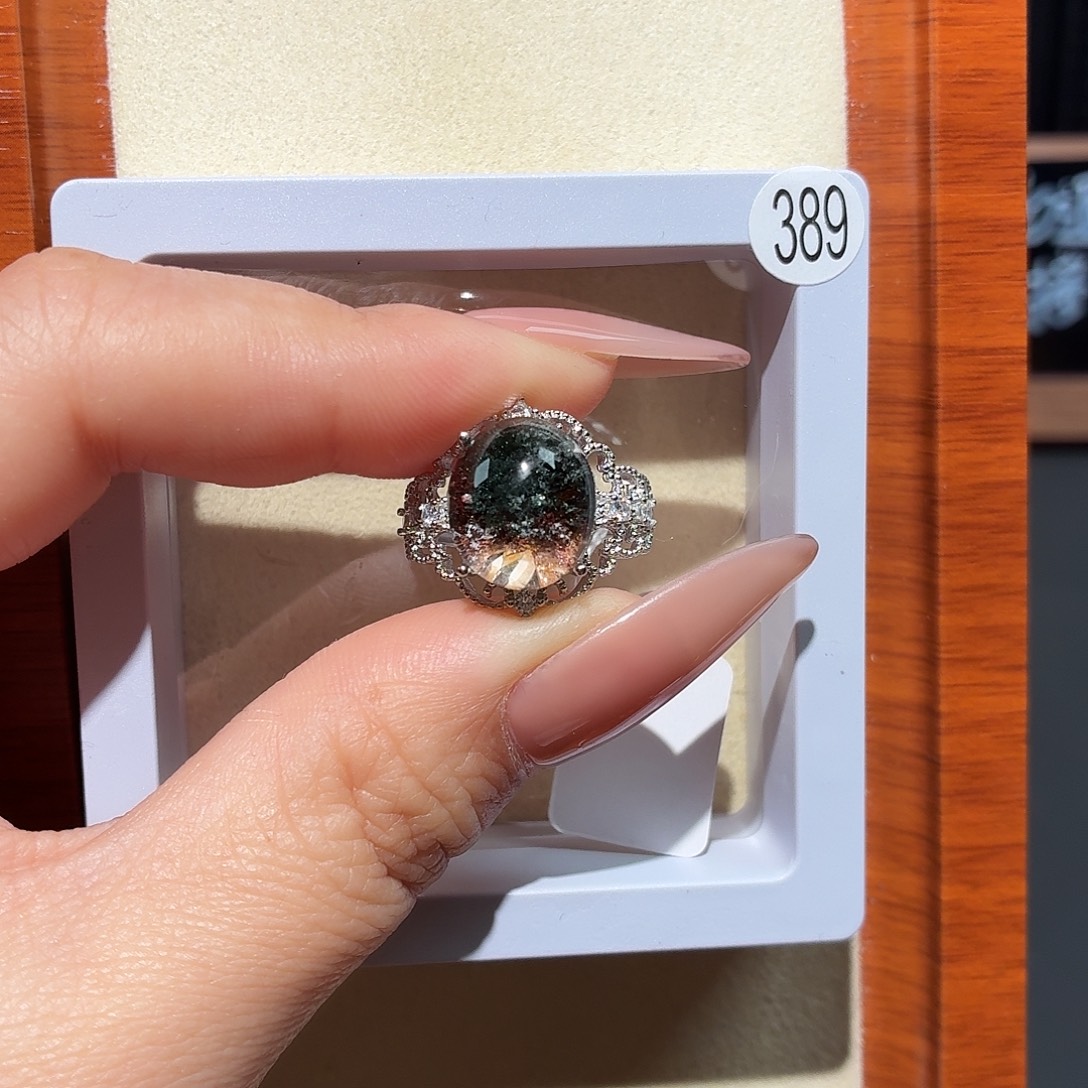 P***.水晶戒指银S925镶嵌