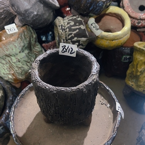 红陶粗陶花盆手工