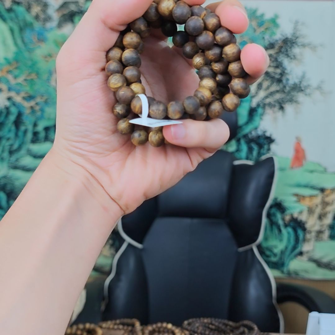 沉香手串蓝宝石09多圈沉水浮多样性发一