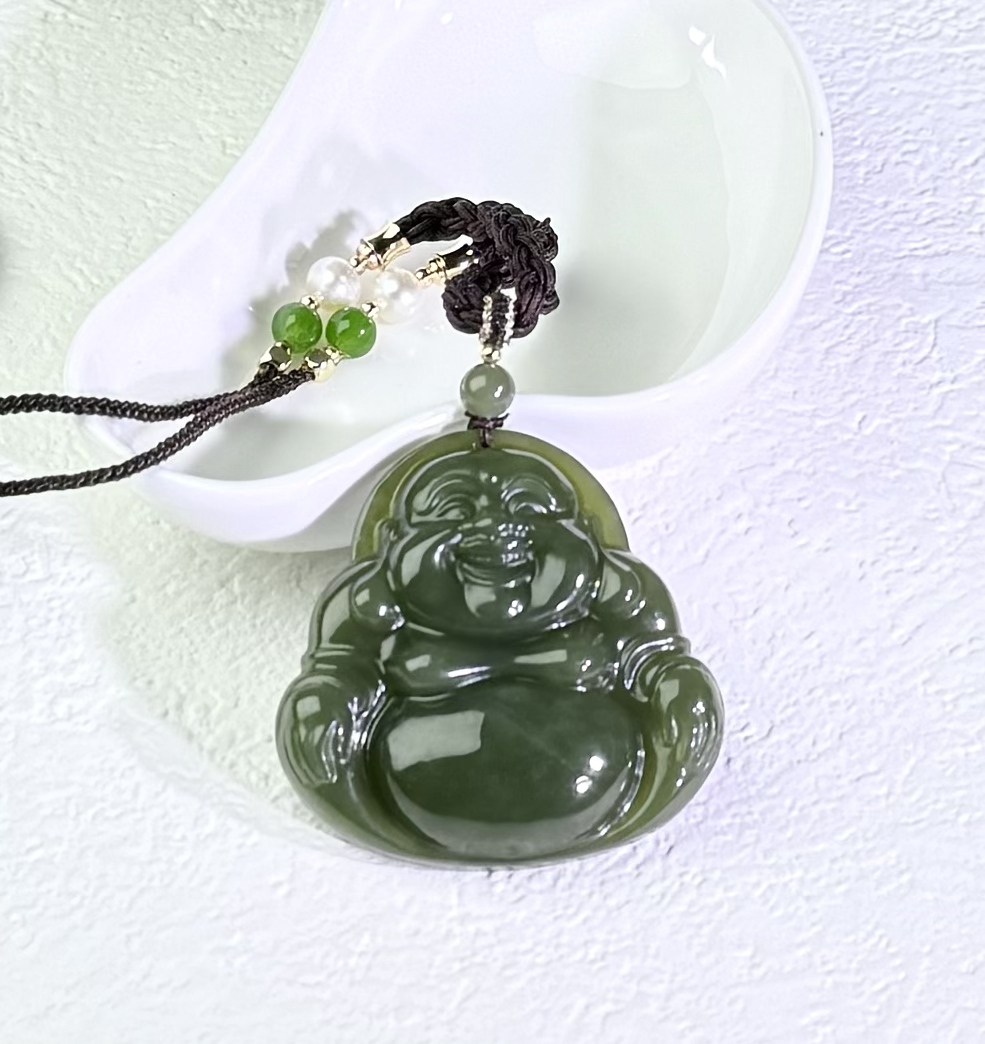 【小婉珠宝】溯源专场·和田玉黄口料弥勒佛笑口常开