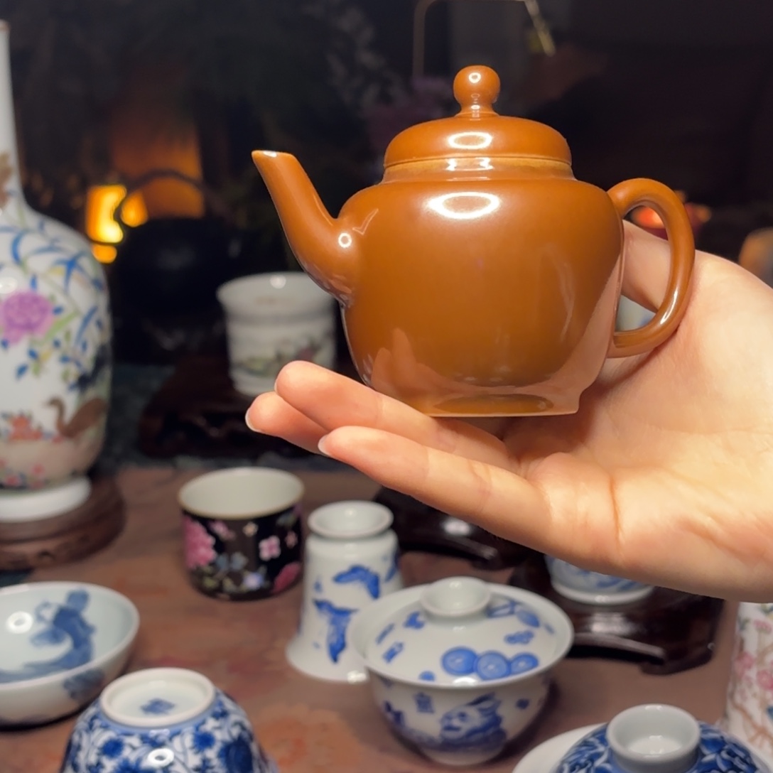 景德镇手工高温颜色釉小宫灯